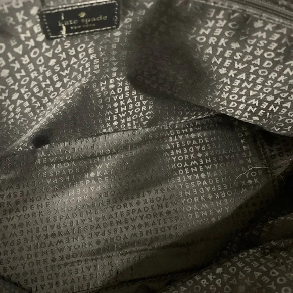 Kate Spade Jules Grant Street Tote Grainy Vinyl Striped PreOwned Slight Wear - Picture 12 of 14